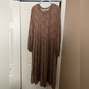 Animal Dot Long Sleeve Dress- Old Navy